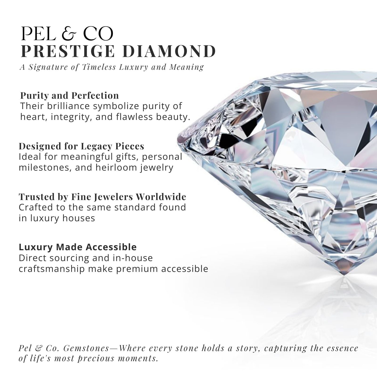 Pel & Co Prestige Diamond with a large diamond on a white background.