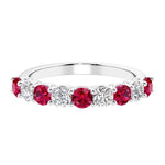 Nine stone diamond ring, a luxurious diamond band anniversary ring.