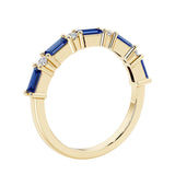 Women’s anniversary ring featuring 9 alternating gemstones and diamonds for timeless color and sparkle.