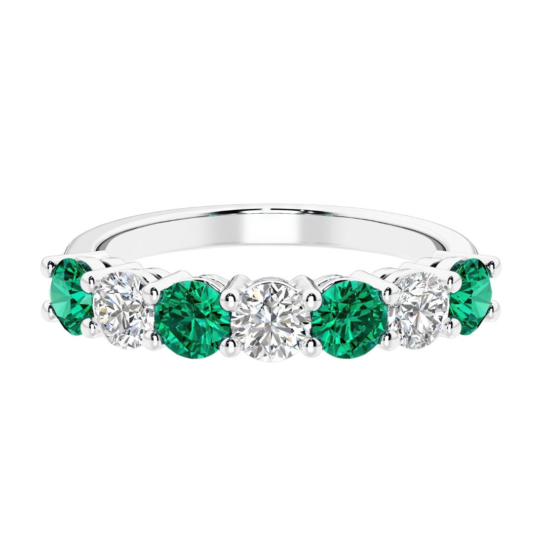 7 diamond anniversary band in gold, a popular choice for ladies anniversary rings featuring gemstones.