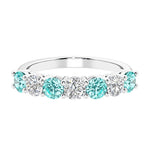7 diamond anniversary band in gold, a popular choice for ladies anniversary rings featuring gemstones.