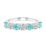 7 diamond anniversary band in gold, a popular choice for ladies anniversary rings featuring gemstones.