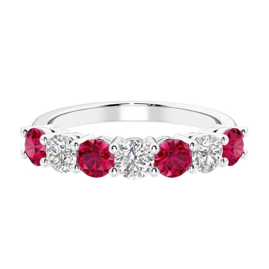 7 diamond anniversary band in gold, a popular choice for ladies anniversary rings featuring gemstones.