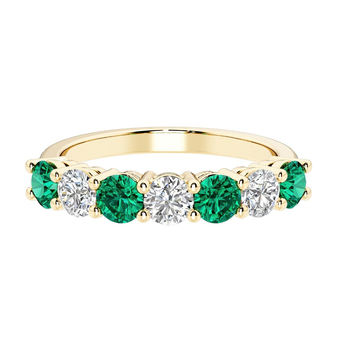 Seven stone diamond ring for women celebrating everlasting love with gemstones.