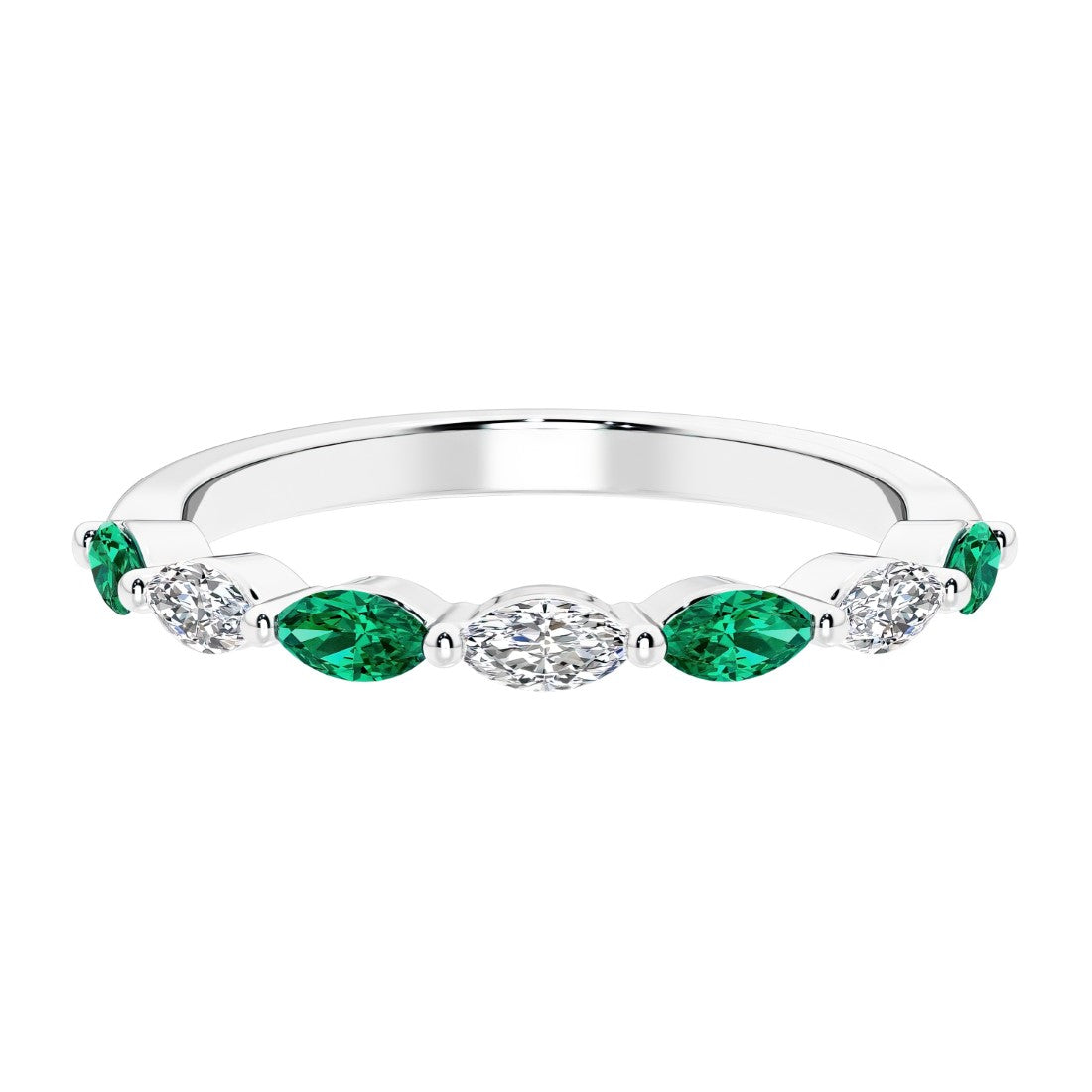 7 diamond anniversary band in gold, a popular choice for ladies anniversary rings featuring gemstones.