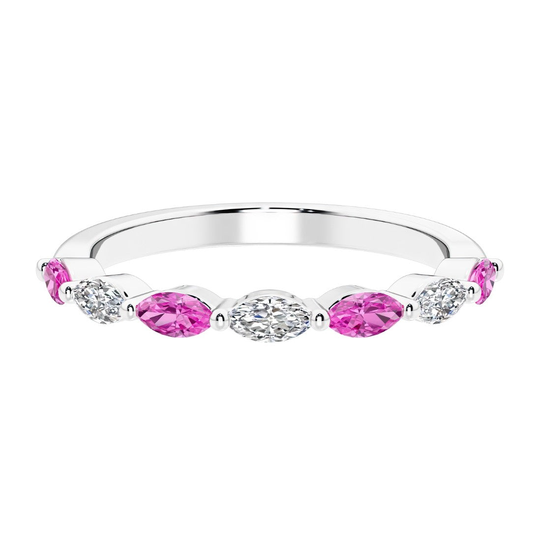 7 diamond anniversary band in gold, a popular choice for ladies anniversary rings featuring gemstones.