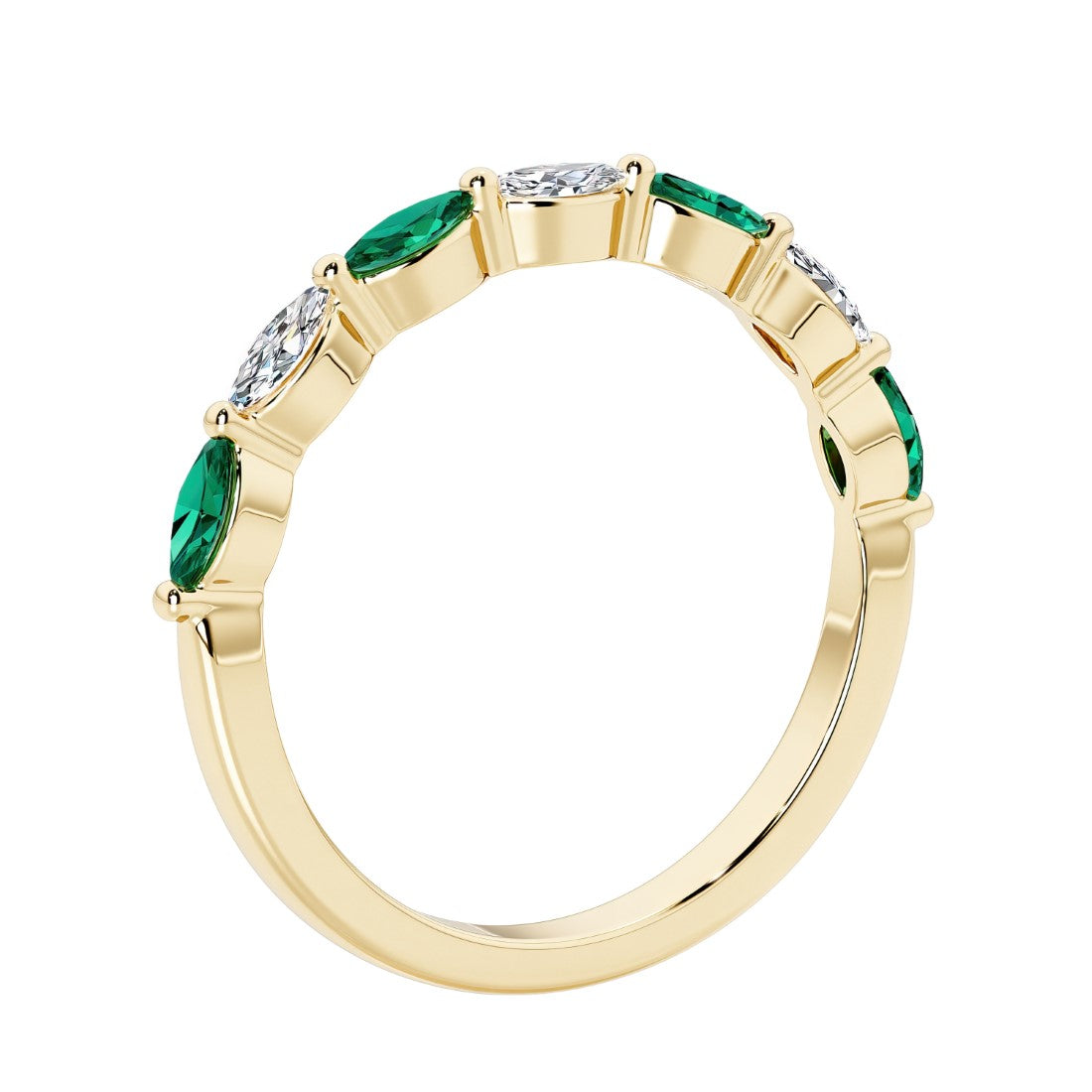 Elegant 7 stone ladies diamond anniversary band for a special milestone.