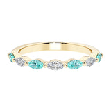 Seven stone diamond ring for women celebrating everlasting love with gemstones.