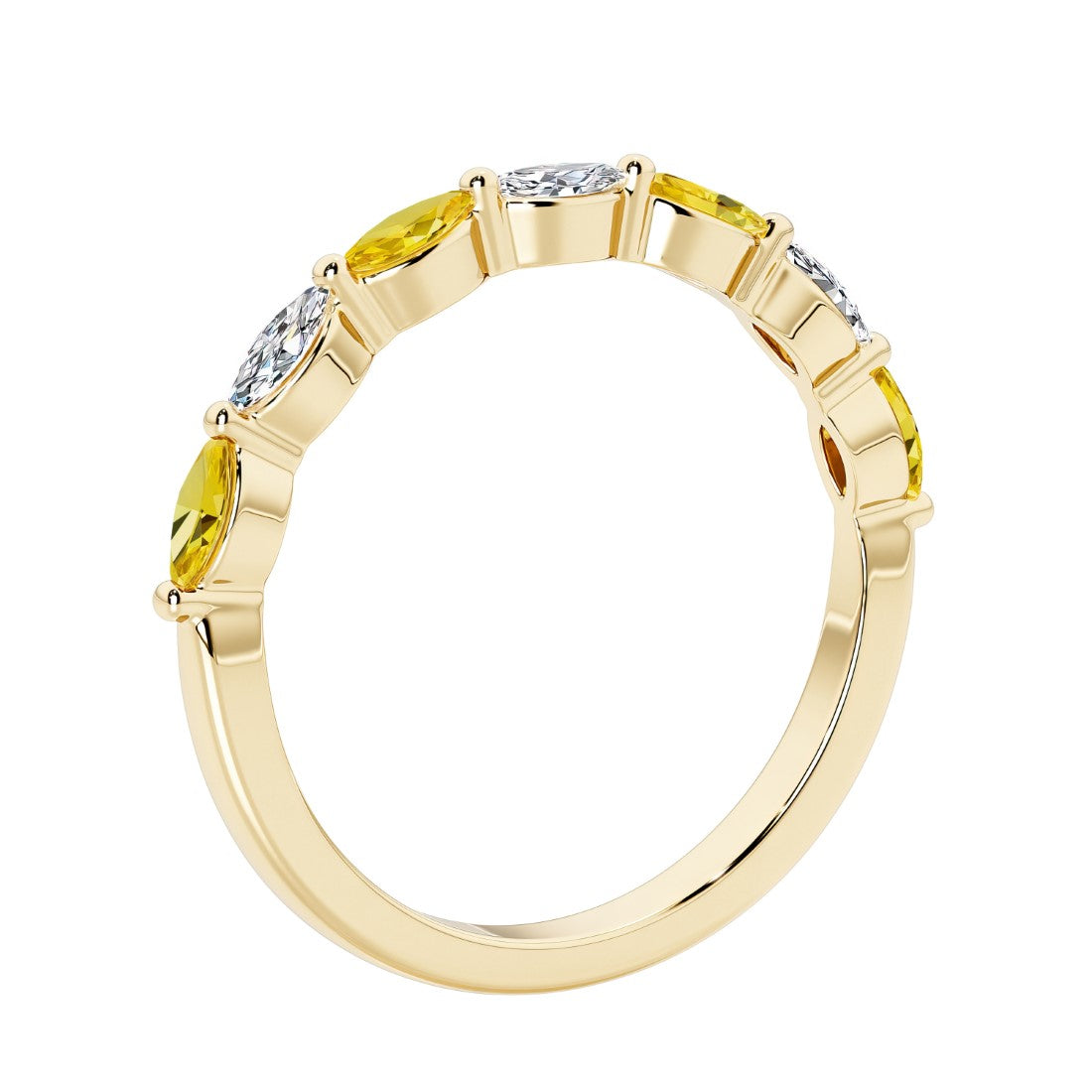 Elegant 7 stone ladies diamond anniversary band for a special milestone.