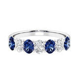 7 diamond anniversary band in gold, a popular choice for ladies anniversary rings featuring gemstones.