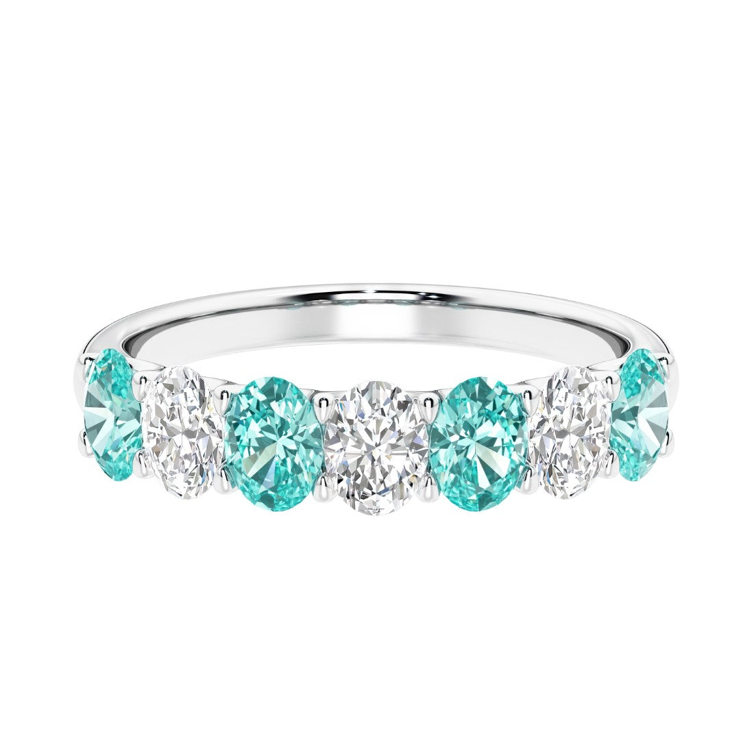 7 diamond anniversary band in gold, a popular choice for ladies anniversary rings featuring gemstones.