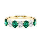 Seven stone diamond ring for women celebrating everlasting love with gemstones.
