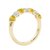 Elegant 7 stone ladies diamond anniversary band for a special milestone.