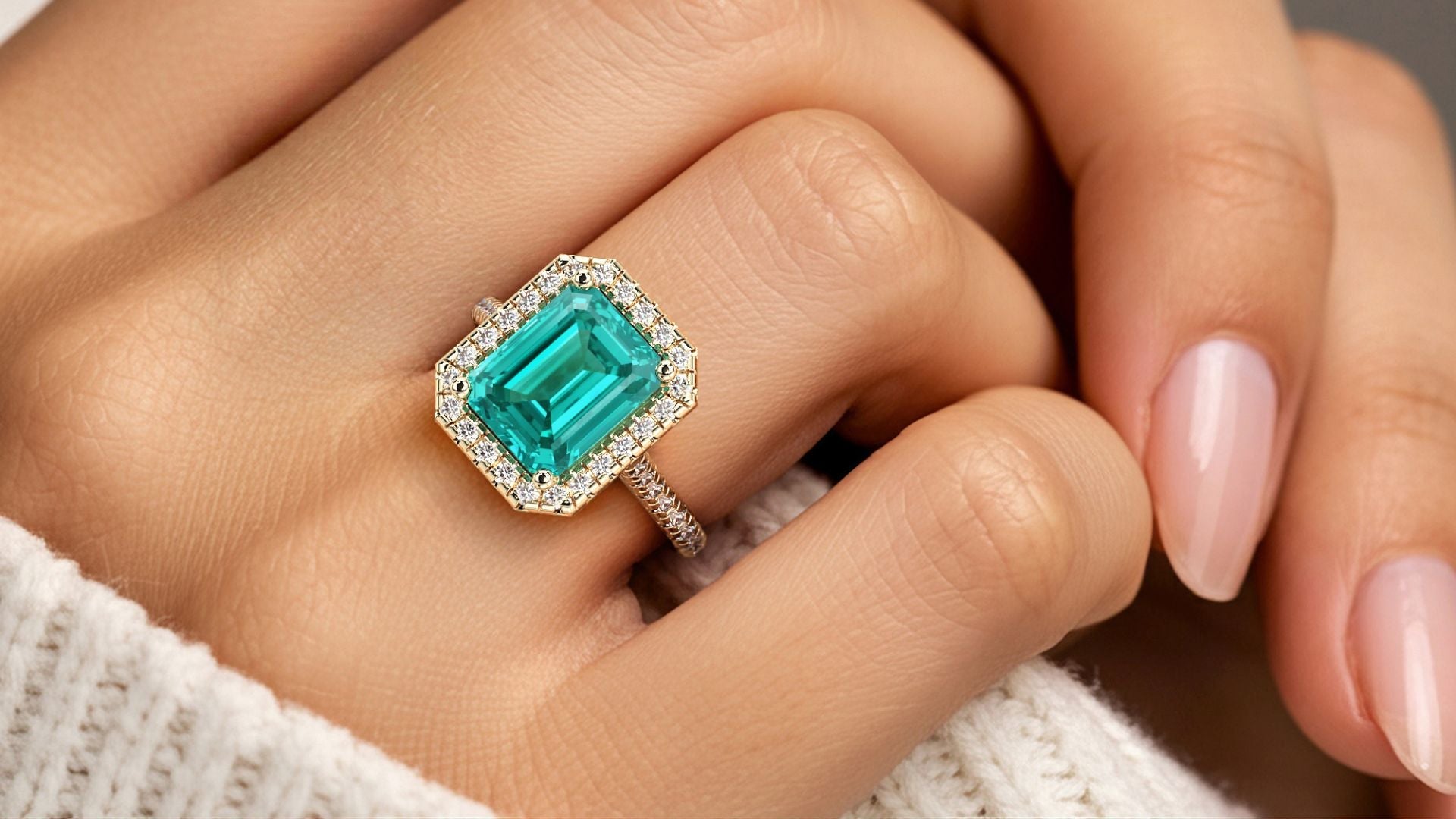 Paraiba Tourmaline Wedding Rings