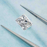 Rectangular diamond with perfect proportions for making custom jewelry