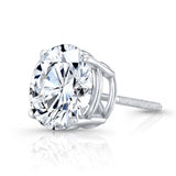 Single stud diamond earring on a white background