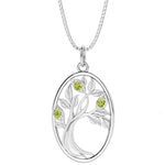 Peridot tree of life necklace