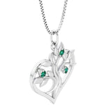 Green emerald tree of life necklace for women custom jewelry 