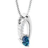 Pear Shape Alexandrite and Diamond Slider Pendant in 14K Gold