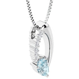 teardrop solitaire aquamarine and diamond necklace for women by pel and co