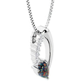 teardrop solitaire black opal and diamond necklace for women by pel and co