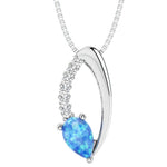 pear shape blue opal and diamond necklace for women by pel and co