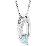 teardrop solitaire white opal and diamond necklace for women by pel and co