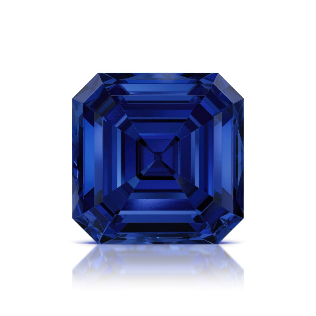 Pel & Co Prestige Gemstone asscher cut blue sapphire ceylon blue loose stone