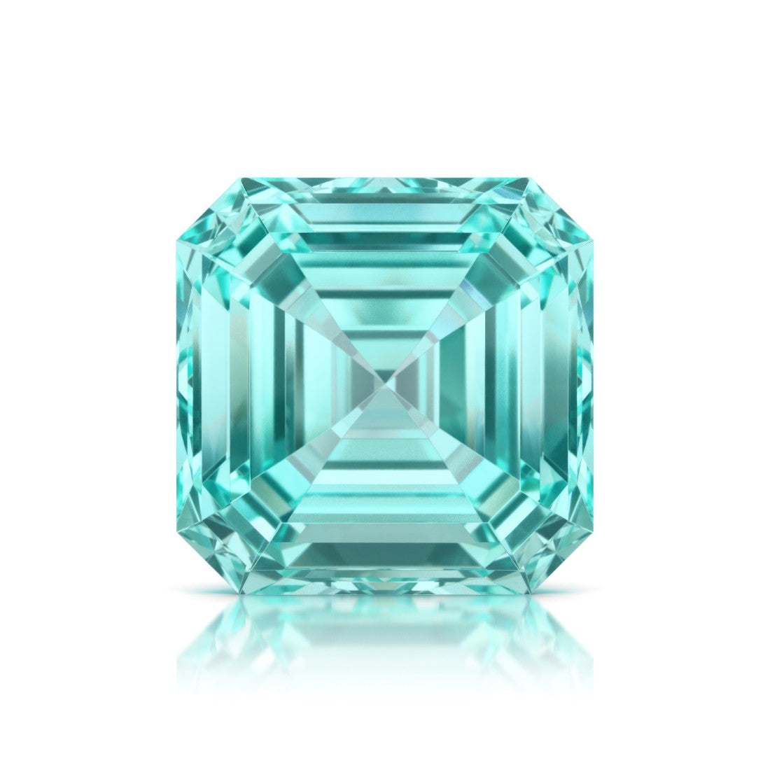 Pel & Co Prestige Gemstone asscher cut paraiba tourmaline neon blue green loose stone