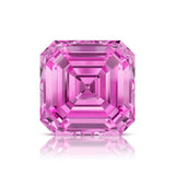 Asscher Cut Lab Created Pink Sapphire Loose Gemstone Prestige Grade