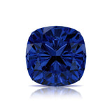 Cushion Cut Blue Sapphire loose gemstone — velvety deep blue AAA grade lab created | Pel & Co. Prestige Gemstones

