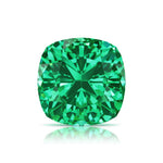 Cushion Cut Colombian Emerald loose gemstone — Colombian vivid green AAA grade lab created | Pel & Co. Prestige Gemstones