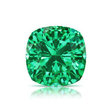 Cushion Cut Colombian Emerald loose gemstone — Colombian vivid green AAA grade lab created | Pel & Co. Prestige Gemstones