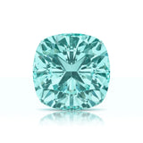 Cushion Cut Paraiba Tourmaline loose gemstone — neon electric blue-green AAA grade lab created | Pel & Co. Prestige Gemstones