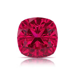 Cushion Cut Ruby loose gemstone — pigeon blood red AAA grade lab created | Pel & Co. Prestige Gemstones