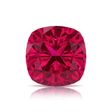 Cushion Cut Ruby loose gemstone — pigeon blood red AAA grade lab created | Pel & Co. Prestige Gemstones