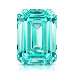 emerald cut paraiba tourmaline loose stone neon blue green lab grown gemstone by Pel & Co Prestige Gemstones
