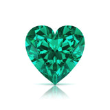 Pel & Co Prestige Gemstone featuring heart shaped emerald loose stone rich zambian green lab grown gemstone