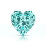 Pel & Co Prestige Gemstone featuring heart shaped paraiba tourmaline loose stone neon blue green lab grown gemstone
