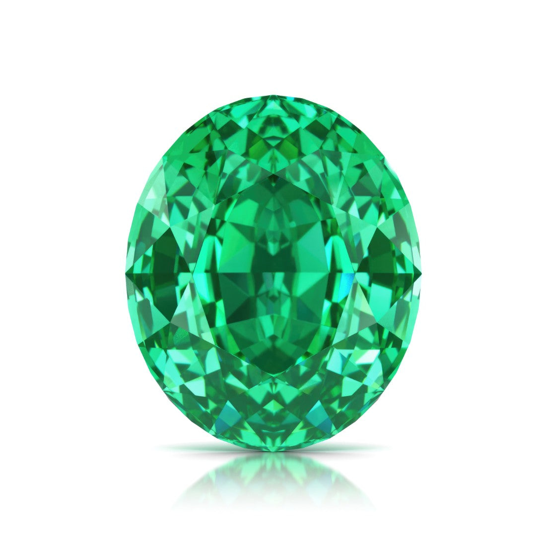 Oval Cut Colombian Emerald loose gemstone — Colombian vivid green AAA grade lab created | Pel & Co. Prestige Gemstones