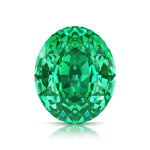 Oval Cut Colombian Emerald loose gemstone — Colombian vivid green AAA grade lab created | Pel & Co. Prestige Gemstones
