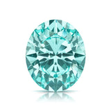 Oval Cut Paraiba Tourmaline loose gemstone — neon electric blue-green AAA grade lab created | Pel & Co. Prestige Gemstones