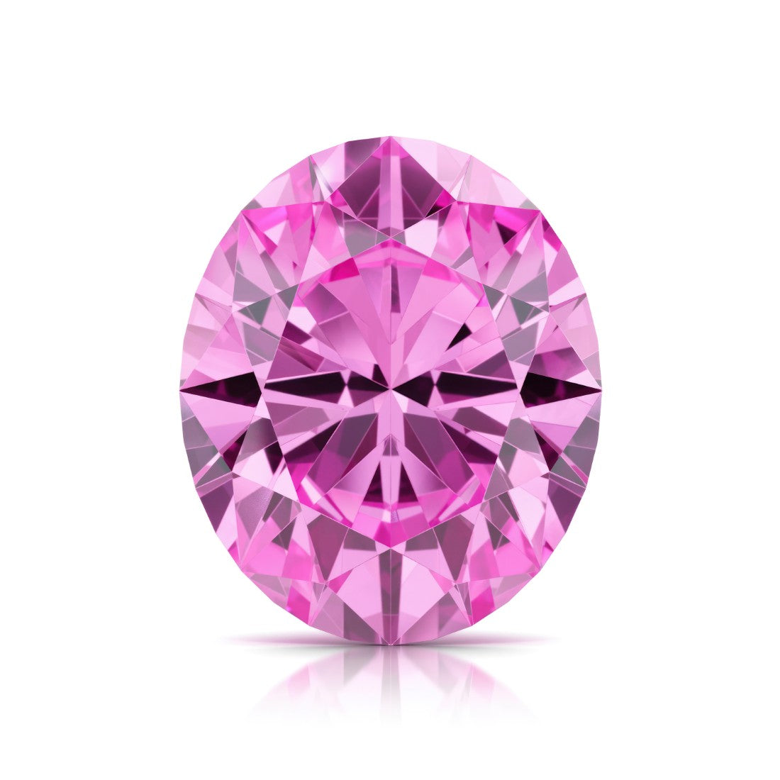 Oval Cut Pink Sapphire loose gemstone — vibrant blush pink AAA grade lab created | Pel & Co. Prestige Gemstones