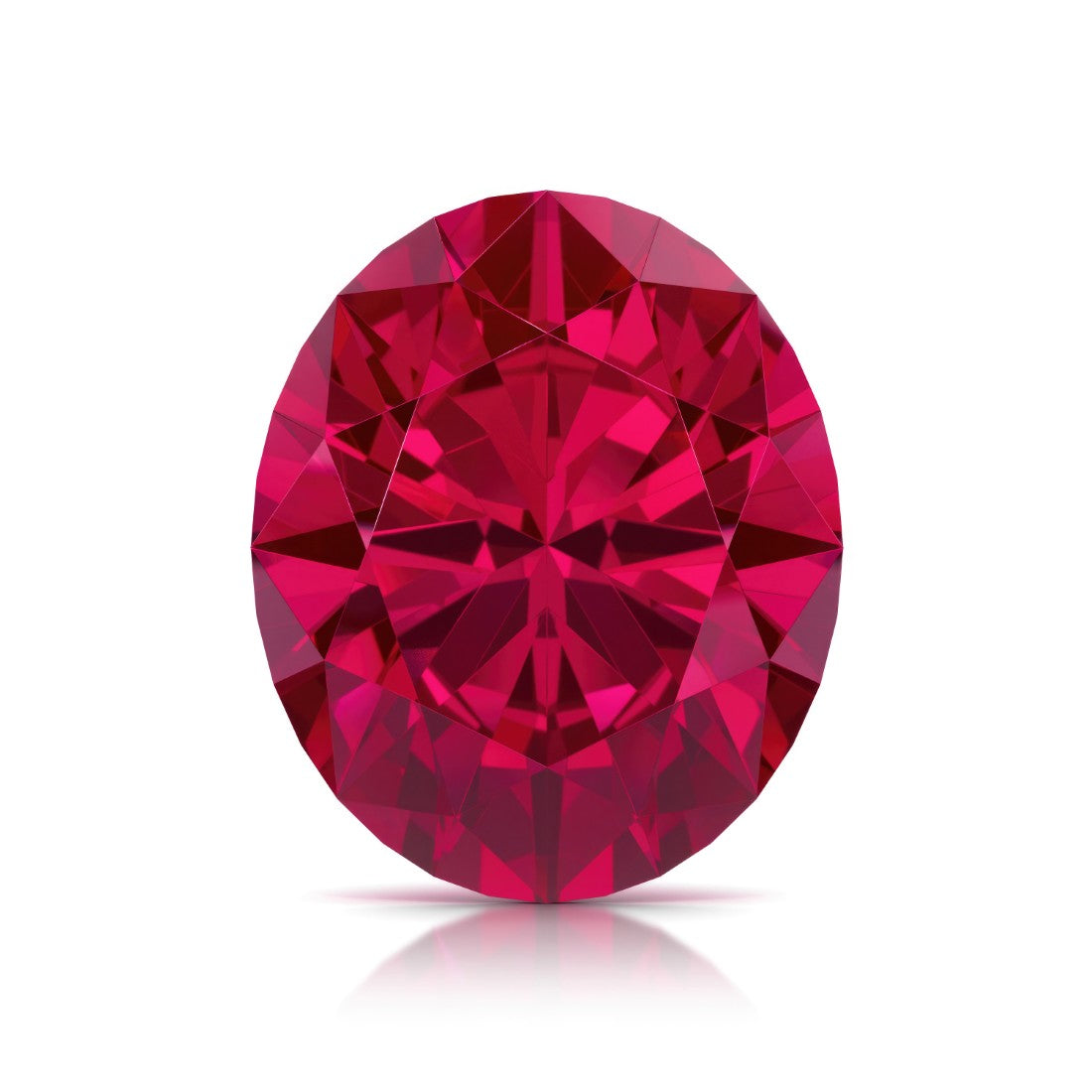 Oval Cut Ruby loose gemstone — pigeon blood red AAA grade lab created | Pel & Co. Prestige Gemstones
