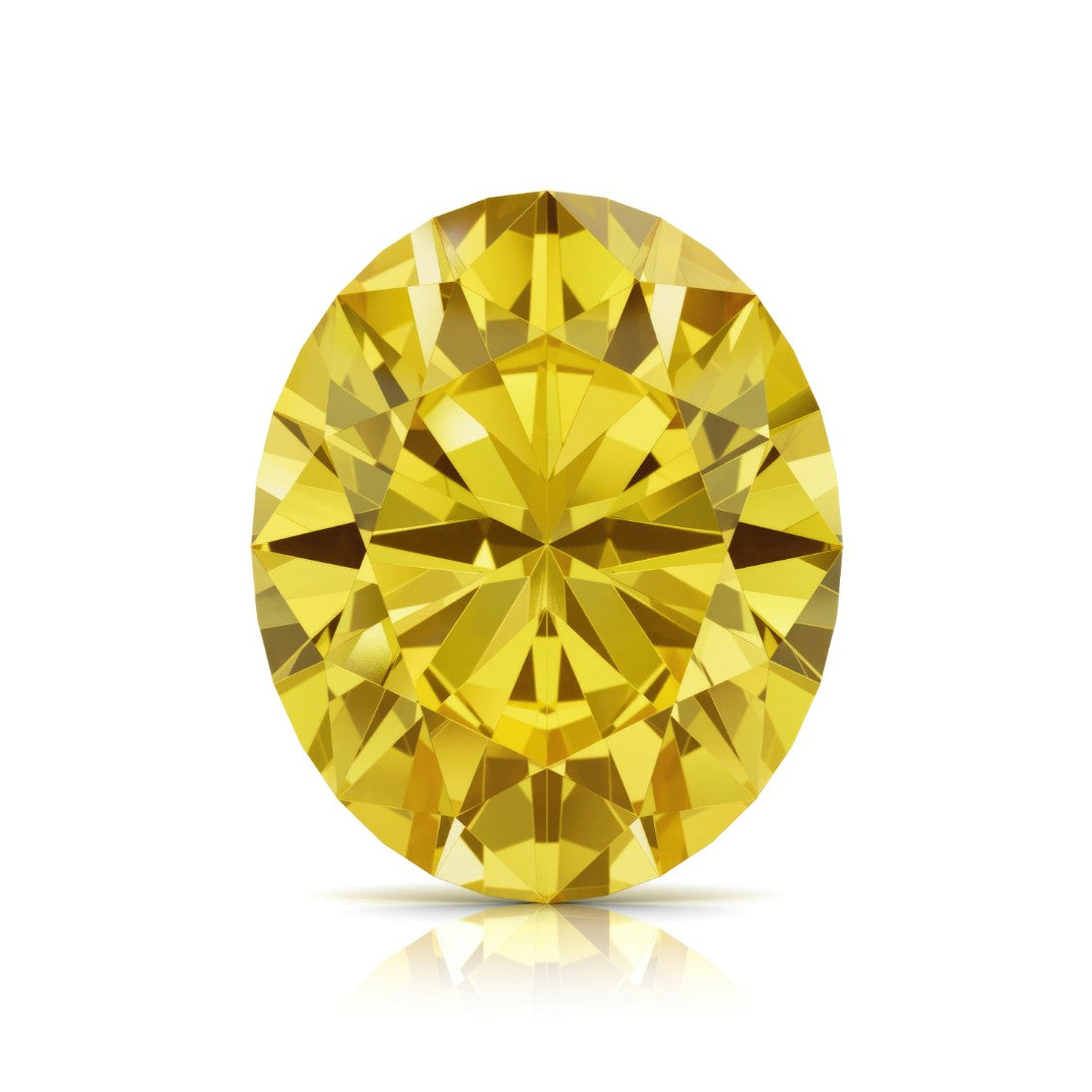 Oval Cut Yellow Sapphire loose gemstone — warm golden yellow AAA grade lab created | Pel & Co. Prestige Gemstones
