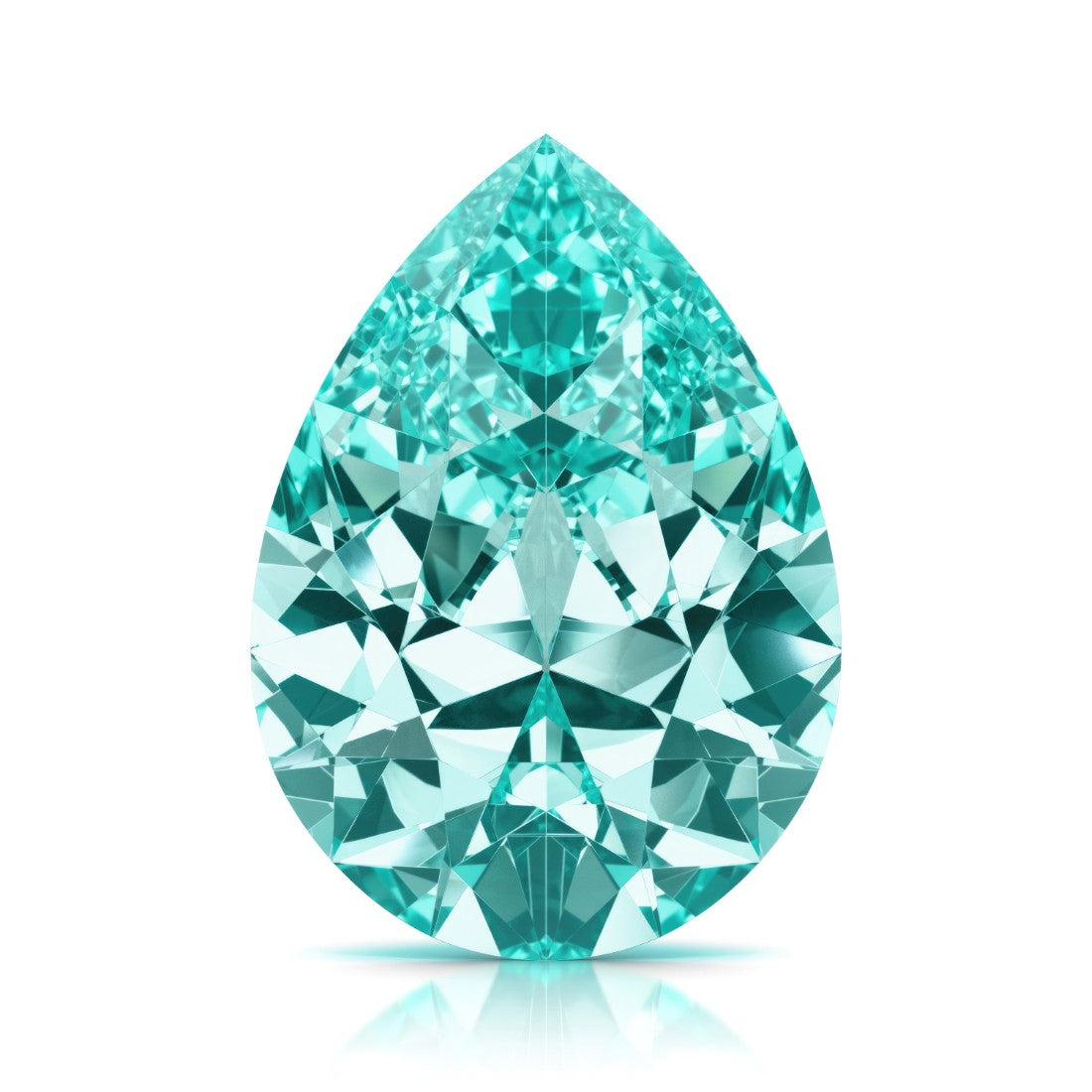 Pel & Co Prestige Gemstone pear shaped paraiba tourmaline neon blue green loose stone