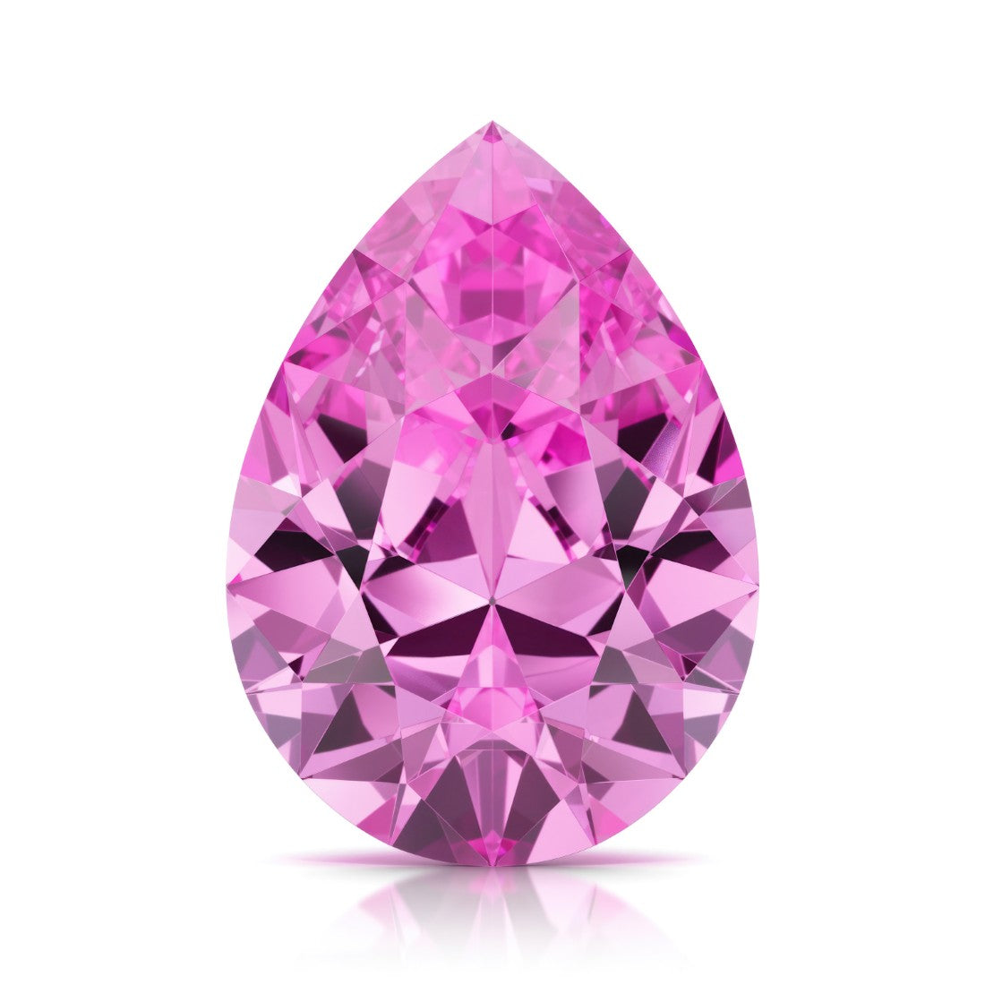 Pel & Co Prestige Gemstone pear shaped pink sapphire loose stone vivid pink