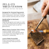 Truly Custom jewelry handcrafted by Pel & Co. with premium gemstones and diamonds