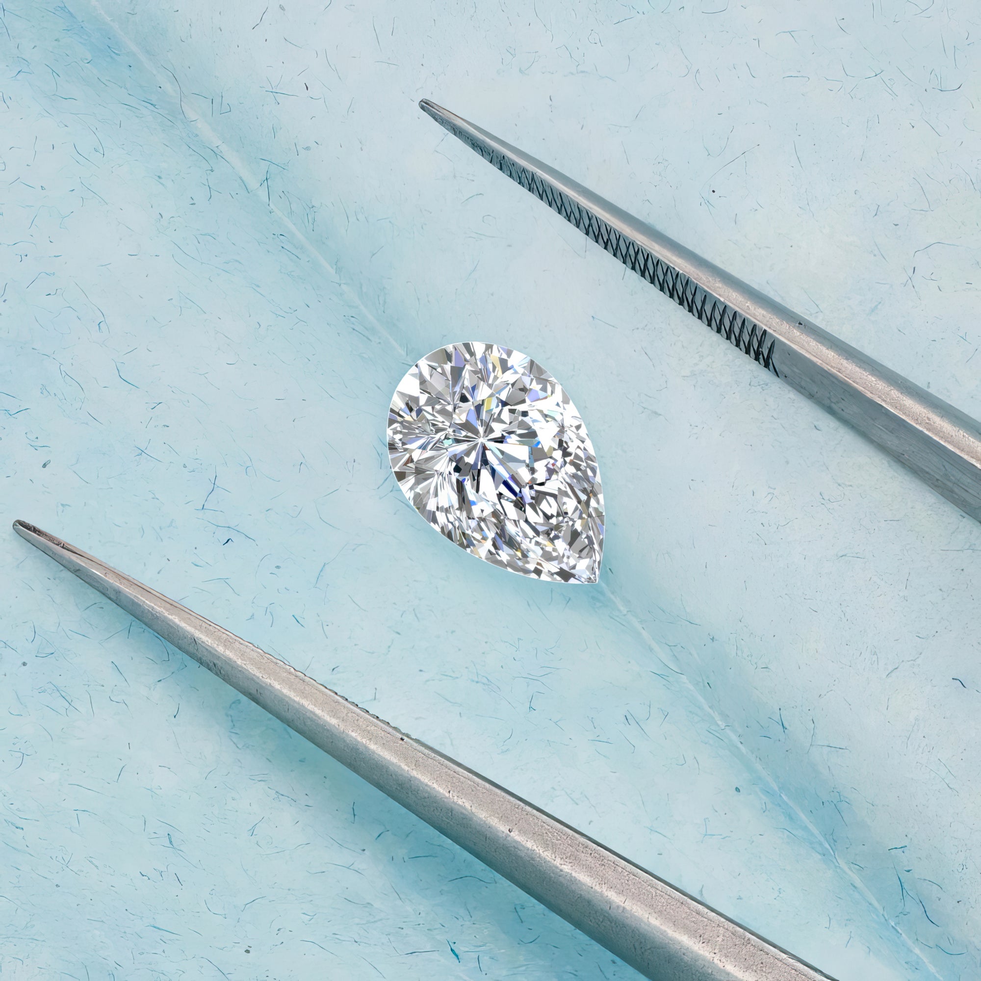 Teardrop-shaped diamond for making your own personalized jewelry