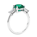 Round diamond engagement ring with side stones, ideal for those wanting affordable engagement rings that shine.